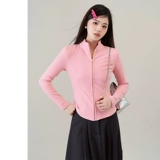 Осенняя короткая одежда для йоги с молнией, лонгслив, куртка, облегающий крой, в обтяжку