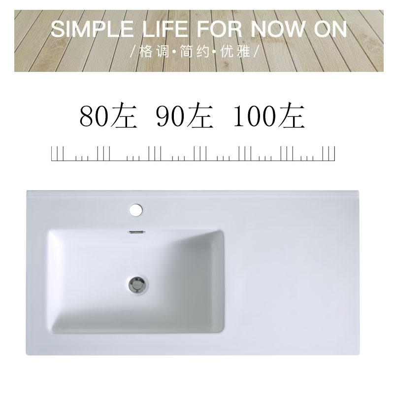 Powder room built-in cabinet upper basin 50 width left basin wash basin washbasin washbasin washbasin single sink