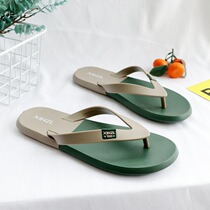 New style similar to Thailand imported color matching slippers mens slippers outer wear casual non-slip beach flip-flops flip flops