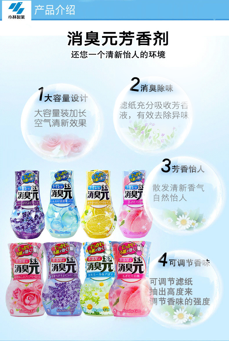 小林制药 消臭元 空气清新剂 400ml 可持续1.5~3个月 图4