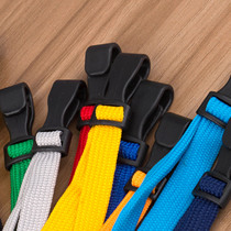 Rip ID cover with rope with safety buckle cotton rope Exhibition rope Work permit sling 1cm wide rope 7628