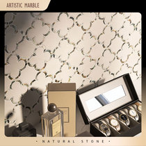 Four-leaf clover marble bathroom tiles black dish shell mosaic bathroom background wall bathroom kitchen tiles