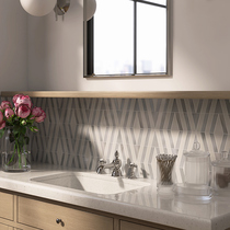 Simple European striped metal mosaic kitchen bathroom marble tile bathroom entrance background wall floor tiles