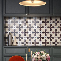 Stained glass shell marble mosaic tile background wall living room dining room entrance Nordic bathroom wall tiles