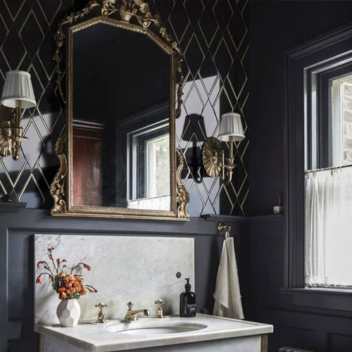 Северная легкая роскошная ванная настенная плитка плитка плитка Dali Мозаика крыльца гостиная фона фона стена металлическая плитка для ванной комнаты