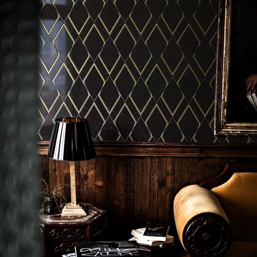 Северная легкая роскошная ванная настенная плитка плитка плитка Dali Мозаика крыльца гостиная фона фона стена металлическая плитка для ванной комнаты