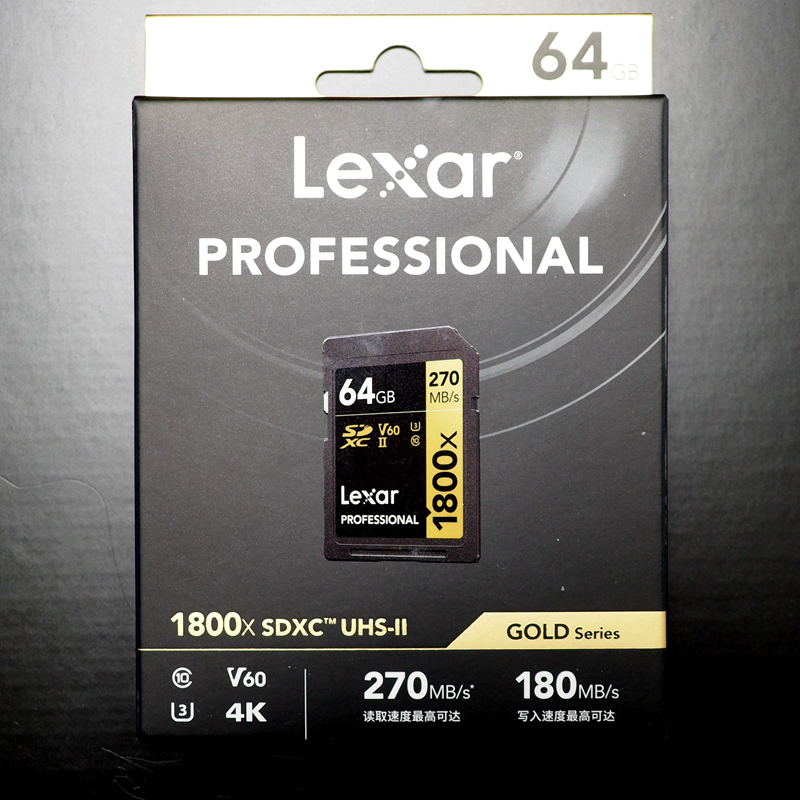 Lexar Lexar SD card 64G memory card UHS-II type X-T4 video 4K120 frame 270MS 180MS