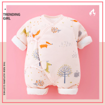 Baby onesie autumn and winter newborns go out to hold clothes quilts cotton thickened cotton clothes male baby winter clothes warm clothes female