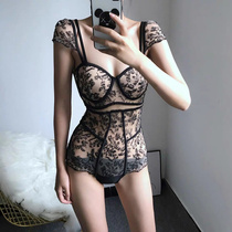 Swimwear women European and American ins sexy small breasts gathered steel support bikini cover belly thin lace one-piece swimsuit women