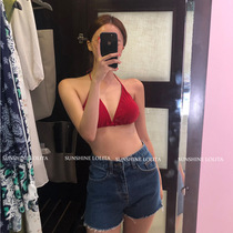 South Korea sexy three-point bikini small breasts gather triangle split beach resort strap Swimwear swimsuit women