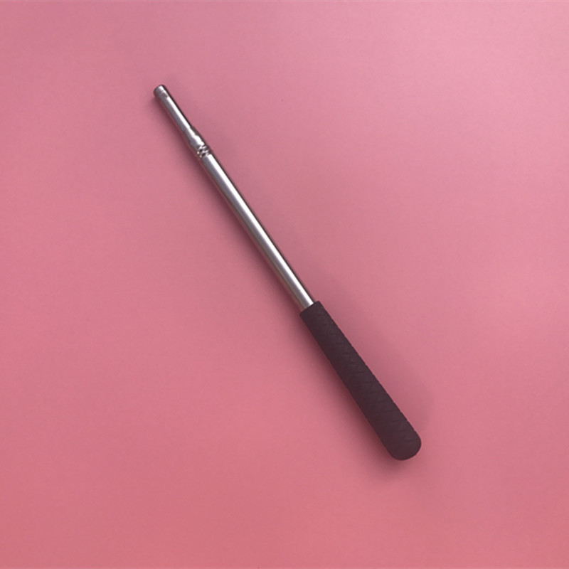 Portable mini - short stainless steel 60cm long stainless steel two stretched fine rod 8mm mouth rotation pole