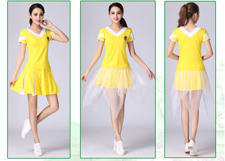 Yunshang Chunying Yang Liping Trang phục khiêu vũ vuông 2019 Mới hè ngắn tay áo thể thao Váy ngắn Set Dance Dance Dress - Khiêu vũ / Thể dục nhịp điệu / Thể dục dụng cụ