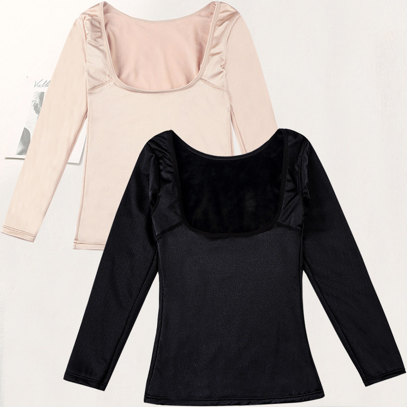 Warm Long Sleeves Women Thickened gush plastic body Megwarts warm clothes Warm Clothes to collect belly Belly Shapewear