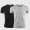 Short sleeved O-neck - black+light gray