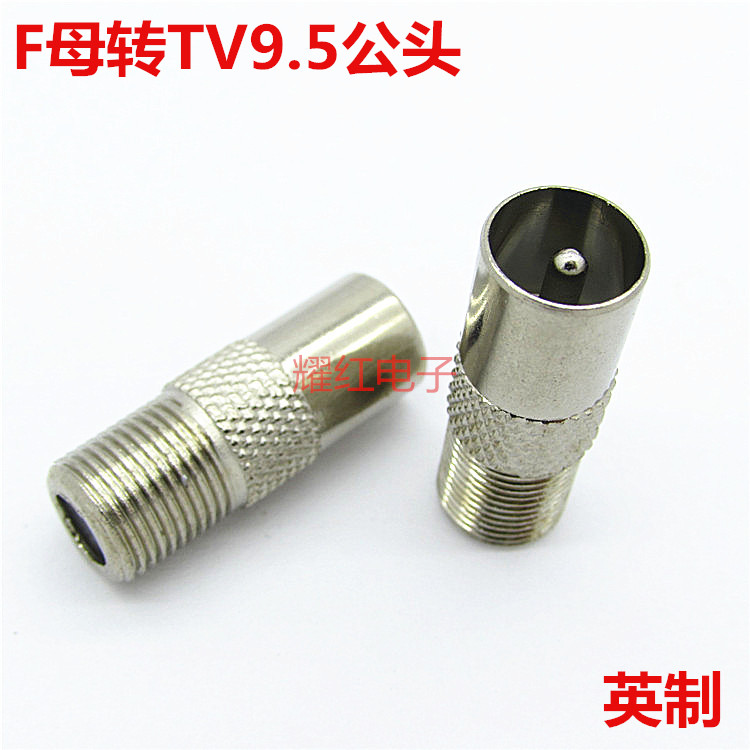 Inch F-head to RF connector Screw to TV jack F-head to TV plug
