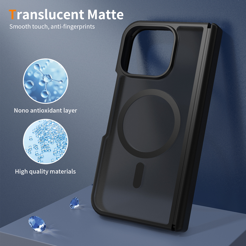Matte Acrylic Hard Back Phone Case with Central Axis, Suitable for Google Pixel 11 Pro Fold, Airbag Anti-Drop, Matte Business Simple Case, Protective Cover, Transparent Magnetic Attraction Matte Acrylic Hard Back Phone Case with Central Axis, Suitable for Google Pixel 11 Pro Fold, Airbag Anti-Drop, Matte Business Simple Case, Protective Cover, Transparent Magnetic Attraction