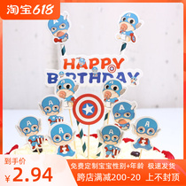 Five-pointed Stars Love Cake Candle Creative Birthday Inserts Small Red Book Cartoon Decoration Cartoon Children Baby Boy