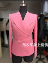 Cloth impression tailor-made female host on camera announcer art examiner interview small suit QB894