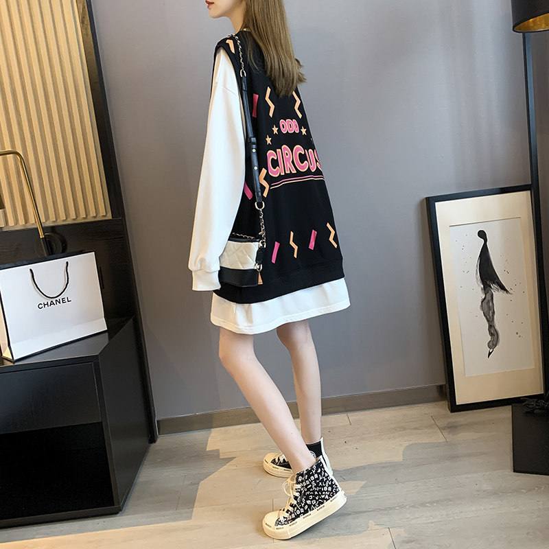 Pregnant women's autumn clothes suit out of fashion Fashion Blouse Blouse Women's Thin two weaters Long version of Chauma Two sets