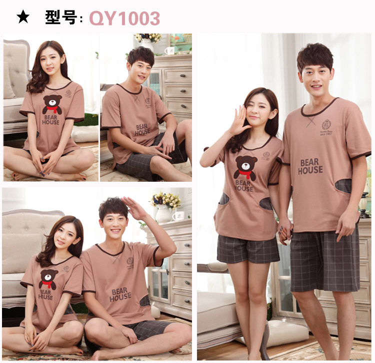 Có thể mặc cotton vài bộ đồ ngủ mùa hè ngắn tay của phụ nữ cotton đồ ngủ nam giới và phụ nữ mỏng mùa hè phục vụ nhà phù hợp với đồ bộ mùa hè cho nam nữ