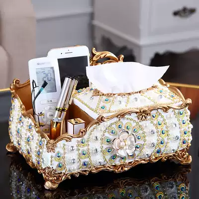 ins creative home Net red paper towel storage European multifunctional sanitary carton American living room coffee table decoration decoration