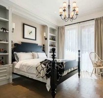 Special American retro nostalgic bed Mediterranean idyllic style European French column bed can be customized in neighboring country