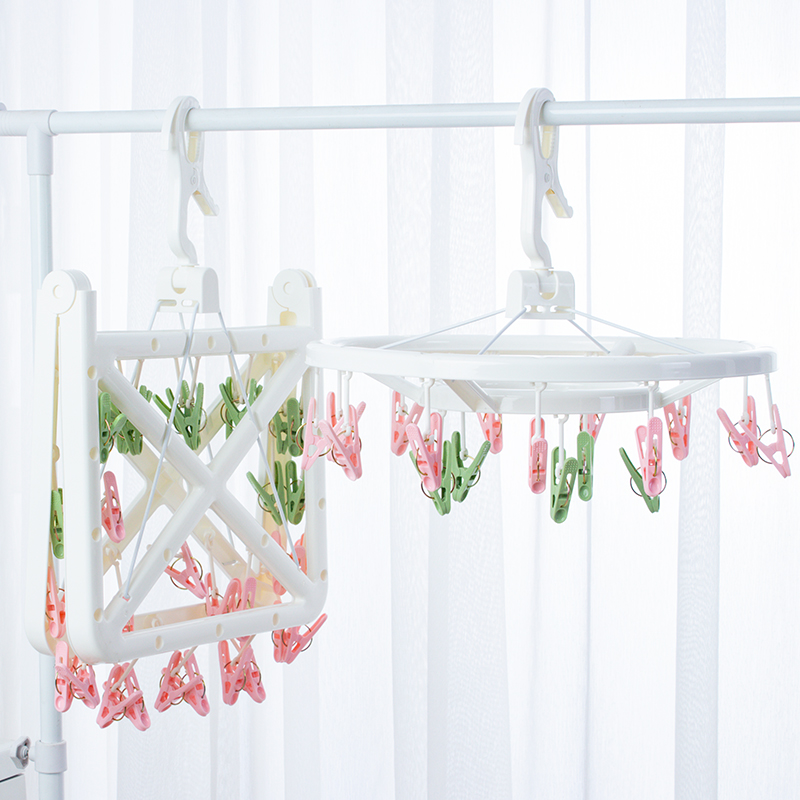 Balcony sun socks artificial clothes rack multi-clamp clothes drying frame round multi-functional underwear underwear and socks multi-clamp