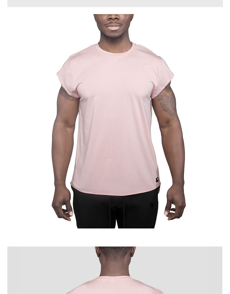 BUUFBODY EXPEOSP Huấn luyện thể dục thể thao nam Thể thao màu rắn tay áo ngắn tay áo - Áo phông thể thao áo tank top nam