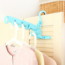Travel hanger portable foldable drying rack Travel multifunctional hanger adhesive hook clothes hanging household plastic