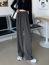 Female Group Wind Jumping Jazz Jazz Dance Black Thin with high waist pituitary pants Slim Fit Slim Loose Straight Barrel Broadlegged Pants Woman
