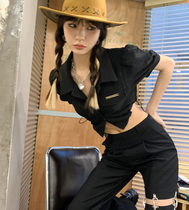 Female Group Wind Practice Room Jazz Dancing Jazz Shirt Stage Acting Out Costume Design Sense small crowdblouse Female