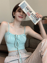 Lisa Co-Hop Jazz Jazz Dance Nestlé Sexy Beauty Back Harness Strap Outside Wearing Hot Girl Short of Dew Navel Vest