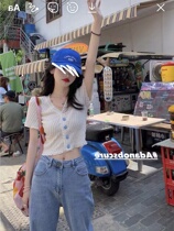 Hot girls womens group Elegant Breeze Jazz Jazz Dance blouses blouses with short sleeve ruffles with high waist pants t-shirt female tide