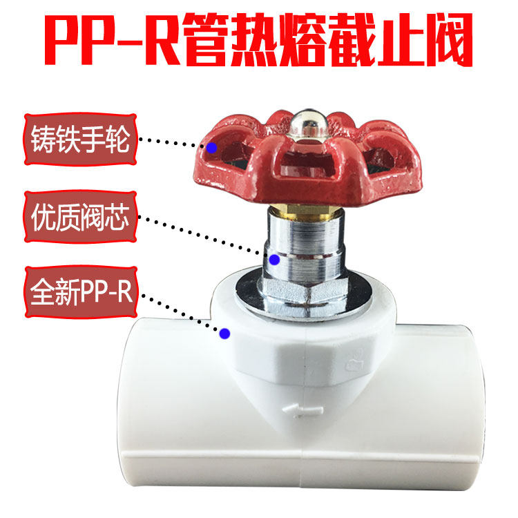 PPR valve stop valve water ppr all-plastic hot melt valve copper valve core handwheel switch 4 minutes 6 minutes 2025 welded pipe
