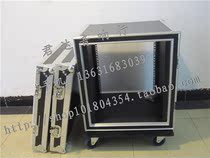  Aviation shockproof cabinet Double-layer padded chassis front and rear door aviation box 12U professional audio equipment cabinet