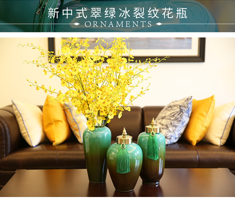 New Chinese style creative home TV ark, vases, ceramic table type dry flower arranging flowers sitting room adornment furnishing articles