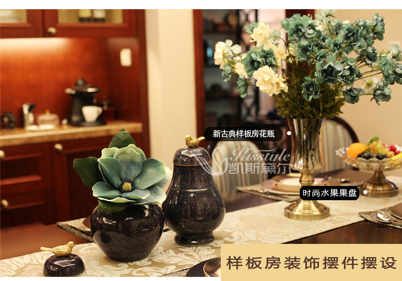 New Chinese style table decorations furnishing articles between example ceramic vase American TV ark, sitting room porch desktop decoration