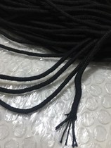 Black solid rope black handbag cotton rope cotton core rope lanyard binding rope Chinese painting calligraphy and painting rope 90 meters