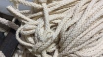Eight-strand woven cotton rope knot hollow cotton woven cotton rope cotton thread drawstring decorative rope binding rope pure cotton rope 95 meters