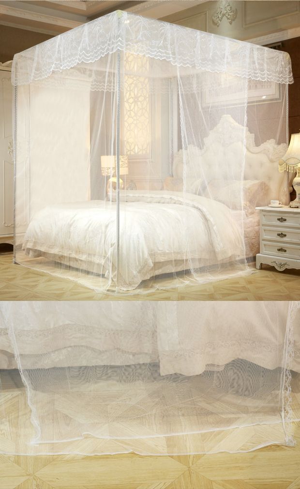 Cửa lưới chống muỗi 1,5m giường 1,8m Giường 1,2 m cửa đôi hộ gia đình đơn chiều cao đặc biệt sàn chống muỗi - Lưới chống muỗi màn tròn phòng ngủ
