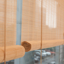 Customized Japanese retro Zen lift sunshade bamboo curtain partition tea house home balcony homestay office roller shutter curtain