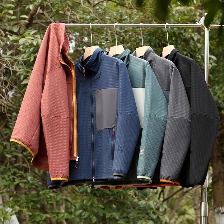 Amazing Products Are Coming! Bata Patchwork Color-Blocking! Checkered Warm Fleece Early Spring Couple's Outdoor Fleece Jacket - 25101