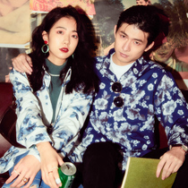 Wine balls ALOHA retro Hong Kong style couple Hawaiian flower shirt #Is it not without him I will be more self-love