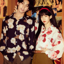 Wine balls ALOHA retro Hong Kong style couple Hawaiian flower shirt #you dont know how cute you are