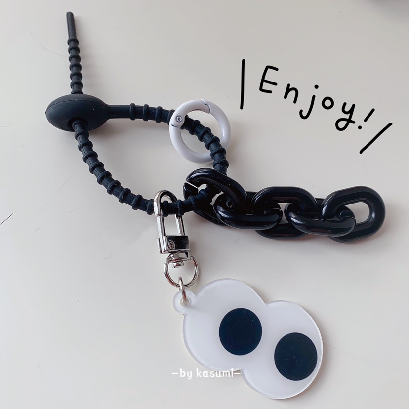 Original Big Eyed Cute Pearl Cute Key Buckle Car Key Pendant Bag Hanging Ornament 