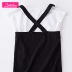 Desha girl set mùa hè mới đặt thư in trẻ em lớn 2 bộ áo phao trẻ em mùa đông Phù hợp với trẻ em