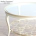 Đô đốc cao cấp nội thất tùy chỉnh nhỏ Mỹ đơn giản hiện đại bàn cà phê ánh sáng sang trọng bằng thép không gỉ gỗ rắn bàn cà phê MF713 - Bàn trà bàn sofa mặt kính Bàn trà
