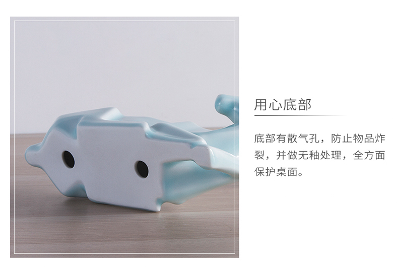 Jingdezhen ceramic deer furnishing articles wine TV ark, blue adornment of the sitting room porch decoration creative household act the role ofing is tasted