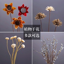 New Lotus Lotus dried flower real flower bouquet Japanese Zen floral art living room ornaments vase decorative flower arrangement set