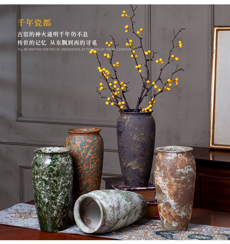 Jingdezhen new I and contracted stoneware furnishing articles sitting room balcony hydroponic flower arranging simulation TV ark adornment flowers